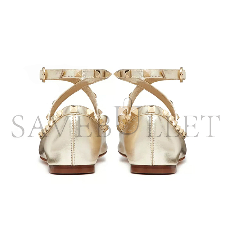 VALENTINO ROCKSTUD LAMINATED NAPPA LEATHER BALLERINA 4W2S0HB6JXH_R16 VALENTINO ROCKSTUD LAMINATED NAPPA LEATHER BALLERINA 4W2S0HB6JXH_R16